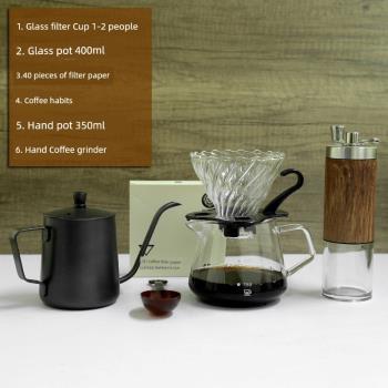 手沖咖啡壺套裝器具咖啡濾杯架子v60咖啡分享壺玻璃云朵壺滴漏式
