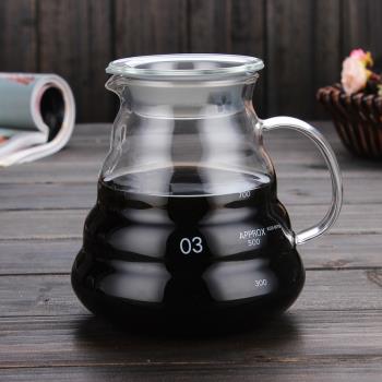 高硼硅耐冷熱玻璃咖啡壺云朵壺家用套裝手沖分享壺定量大優惠