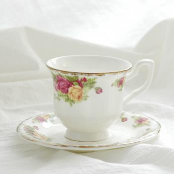 骨瓷咖啡杯 歐式復古家用陶瓷咖啡杯碟套裝情侶下午茶具早餐奶杯