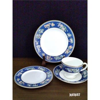 英國原產皇室瓷器Wedgwood Blue Siam暹羅系列咖啡杯紅茶杯蛋糕盤