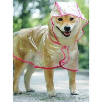 狗狗雨衣透明大中型犬泰迪薩摩耶金毛比熊小型犬防水寵物衣服雨披