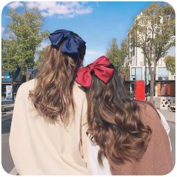 Hair Accessories Red Big Bow Hairpin Spring Clip Temperament