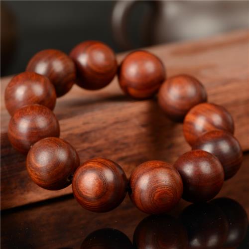 紫檀木手串男正宗盤玩紅木手珠串佛珠刻字手錬女士大文玩念珠本命|小眾