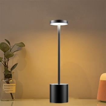 Cordless Table Lamp LED Metal Desk Lamp USB Rechargeable Bri