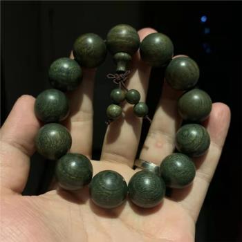 天然檀香念珠正宗綠檀手串老料文玩男款檀木沉水108顆佛珠手鏈女
