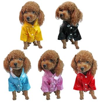PU寵物雨衣狗狗衣服雨天防水反光條防丟泰迪博美比熊狗狗雨衣