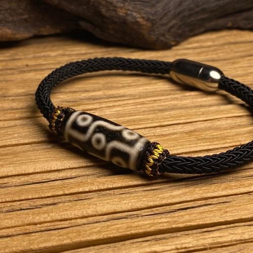 西藏真品九眼天珠手鏈老礦天然瑪瑙男女手繩招財納福轉運