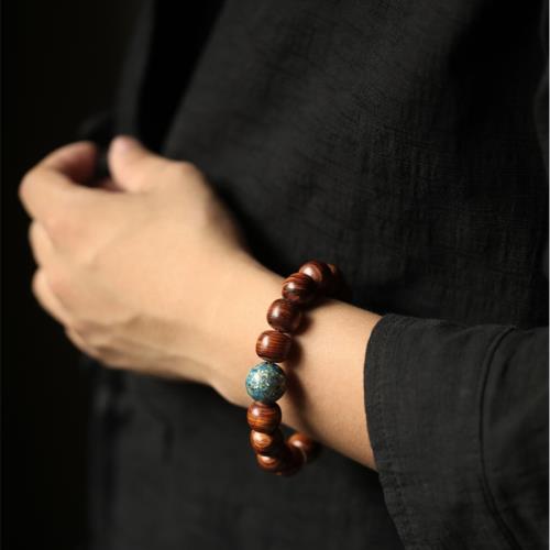 海南黃花梨手串真品冷門文玩男款佛珠精品木質高級感手鏈送男朋友