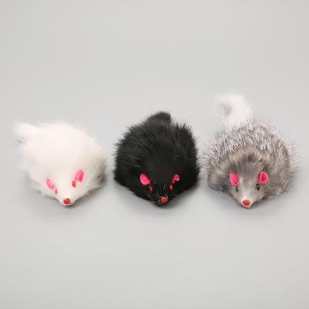 1pc18cm Rabbit False Fur False Mouse Pink ears Pet Cat Toys