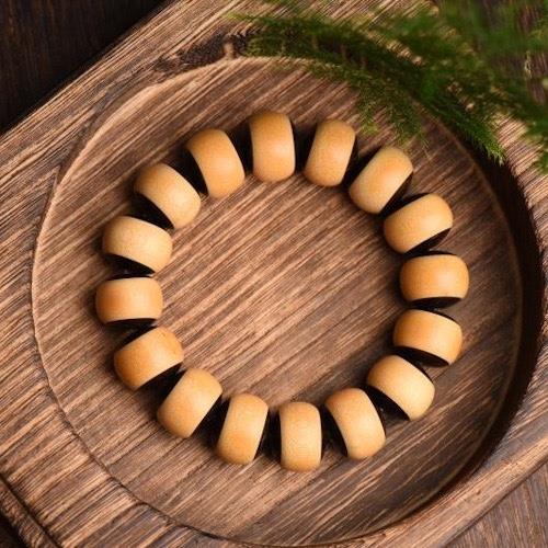 天然玉竹手串手鏈鑲嵌椰殼文玩