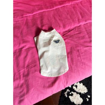 夏寵物衣服西高地比熊法鬥小型犬薄款透氣白色百搭短袖打底T恤