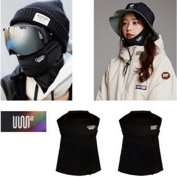2021USS2韓國滑雪護臉男女面罩騎行束發護耳保暖黑色包頭一體速幹