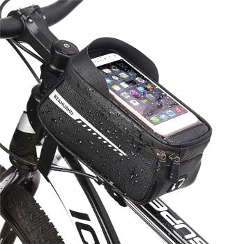 自行車包前梁包山地車雙包手機包上管包觸屏馬鞍包騎行裝備PU皮
