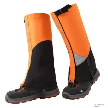 雪套戶外綁腿套徒步登山滑雪護腿套成人兒童腳套防水防沙鞋.議價
