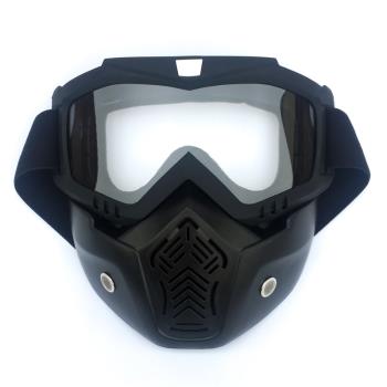 工廠直供摩托面罩風鏡個性復古半盔面罩護目越野騎行風鏡滑雪
