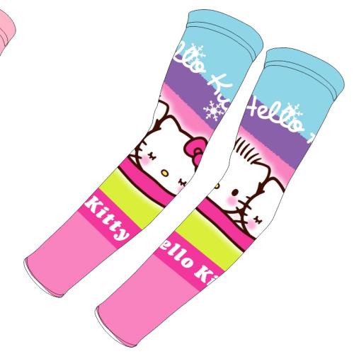 kitty海賊王夏自行車騎行袖套冰絲萊卡速干防曬冰袖護臂初音動漫