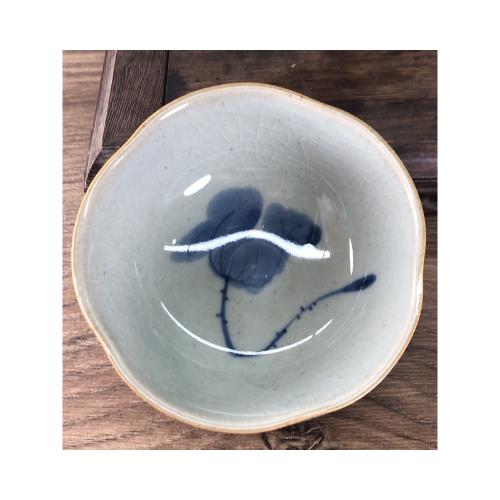 景樺椿陶瓷復古魚茶杯中式手繪青花瓷荷花小茶杯釉下彩烈酒復古風