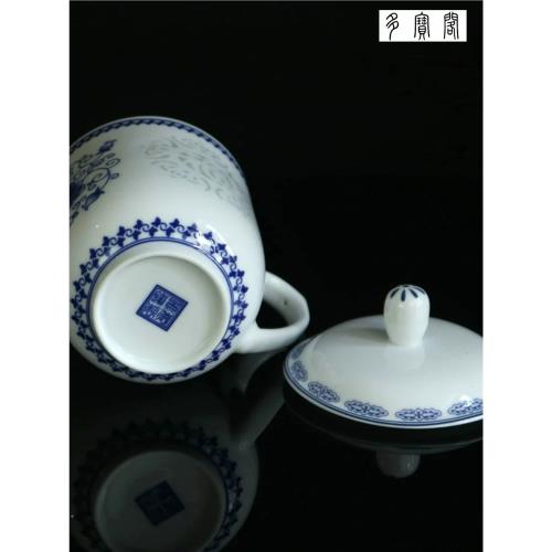 景德鎮青花玲瓏瓷茶杯手工鏤空陶瓷茶杯個人杯辦公杯|馬克杯|ETMall東森