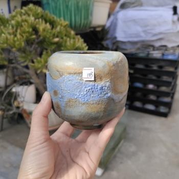 七七的雜物盒子3.3景德鎮手工拉坯粗陶多肉花盆 陶瓷盆 復古簡約