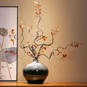 新中式復古懷舊景德鎮陶瓷花瓶玄關電視柜餐桌禪意家居擺件工藝品