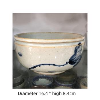 景德鎮陶瓷手繪荷花6.5英寸面碗中式單只湯碗家用復古風筆洗圓形