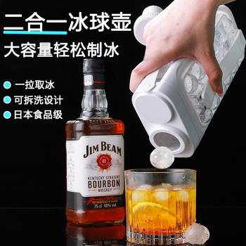 冰球製冰模具冰塊冰格球形水壺家用矽膠儲冰盒冰箱凍冰袋儲冰神器