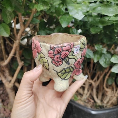 9.9景德鎮粗陶多肉花盆 復古簡約小陶罐 控型透氣