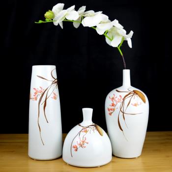 景德鎮陶瓷器手繪現代新中式花瓶客廳插花就貴餐桌家居裝飾品擺件