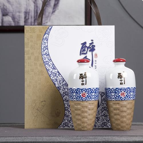 景德鎮陶瓷酒瓶1斤禮盒裝一斤空瓶裝酒罐酒壺酒具酒柜擺件酒壇子