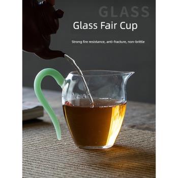 景德鎮公道杯玻璃高檔分茶器加厚耐熱把手茶海大號家用式功夫茶具