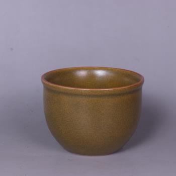 茶葉末釉缸杯茶杯高溫顏色釉品茗杯 景德鎮古玩古董仿古陶瓷器