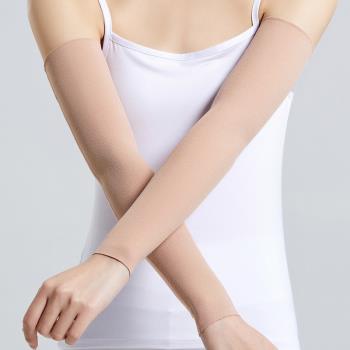 膚色肉色冰袖女冰絲男士遮紋身夏季莫代爾隱形防曬袖套騎行空調房