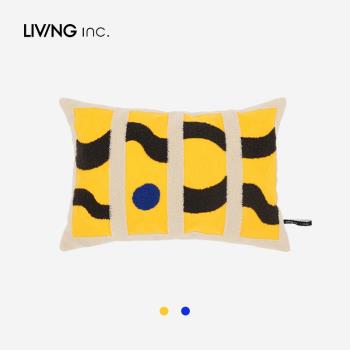 LIVING inc.野生 ins風藝術抽象沙發抱枕簡約輕奢靠墊長方形靠背