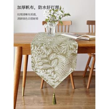 美式小清新桌旗防水植物花卉ins復古餐桌茶幾裝飾布藝玄關櫃蓋定