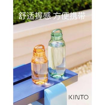 日本kinto塑膠水杯男女士ins高顏值透明純色便攜簡約2024新款杯子