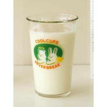 Dailylike韓國透明玻璃杯水杯ins風果汁牛奶杯冷飲咖啡奶昔茶杯子