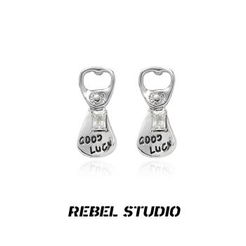 rebel studio原創設計易拉環耳環女歐美網紅ins時尚個性獨特耳飾