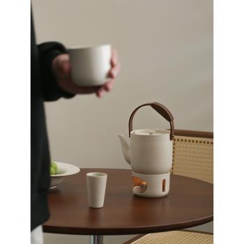 宜集堂INS中古提樑茶壺套裝陶瓷溫茶圍爐小型泡茶大容量家用茶具