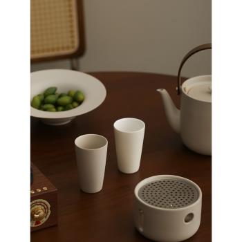 宜集堂INS中古茶杯陶瓷茶具高階感聞香杯咖啡品茗杯精緻復古家用