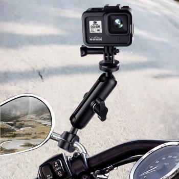 影石Insta360 X4/Ace pro/GO 3/X3運動相機支架 摩托車自行車騎行支架雙球頭大力夾支架車載釣魚支架副廠配件