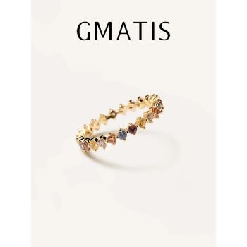 GMATIS 鼠尾草戒指 S925銀歐美輕奢風ins小眾設計簡約高階感指環