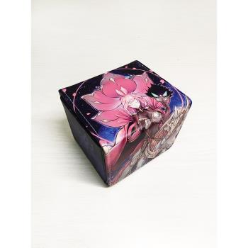 遊戲王卡盒PU皮卡盒鮮花女男爵桌遊盒子100+萬智牌寶可夢卡牌盒