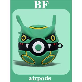 創意卡通寶可夢裂空座精靈球適用AirPodsPro二代耳機套蘋果airpods3代保護殼動漫airpods2矽膠防摔軟殼男女款