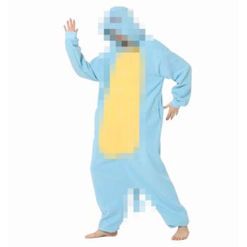 傑尼龜卡通連體睡衣成人加厚可愛法蘭絨男女動物演出服小龜寶可夢