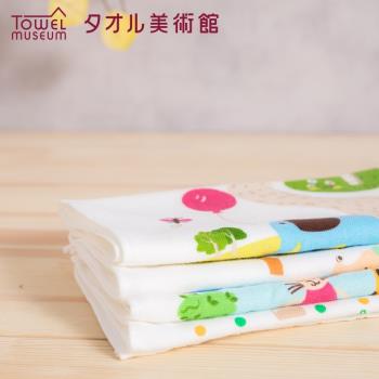夕才兒美術館一廣毛巾動物兒童純棉A類毛巾紗布印花卡通柔軟吸水