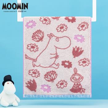 夕才兒美術館 MOOMIN姆明正版純棉毛巾 成人全棉柔軟吸水男女面巾