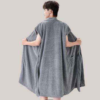 浴巾男士可穿可裹浴袍家用洗澡比純棉吸水男女情侶款成人2025新款