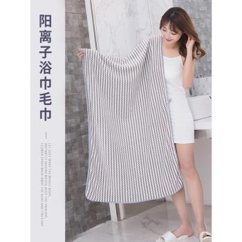 成人毛巾浴巾三件套女ins風吸水速幹不掉毛家用幹發帽裹巾