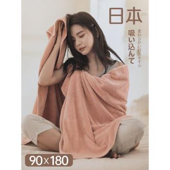 浴巾女2021新款冬家用比純棉吸水男可穿可裹巾大人大號毛巾情侶款