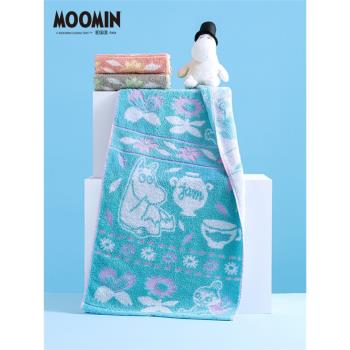 夕才兒美術館 MOOMIN姆明正版純棉毛巾 成人高檔全棉柔軟吸水面巾